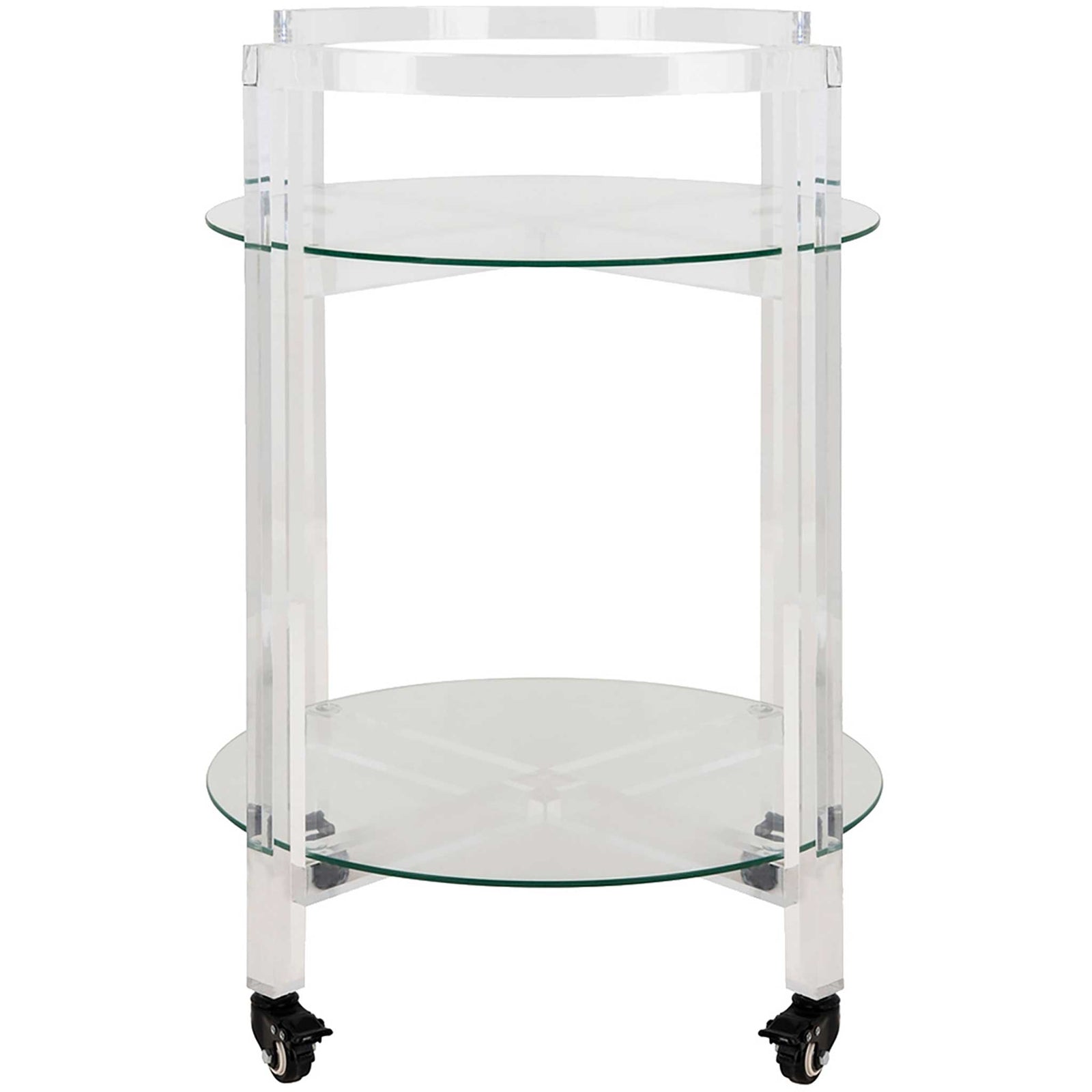 June 2 Tier Acrylic Bar Cart Clear