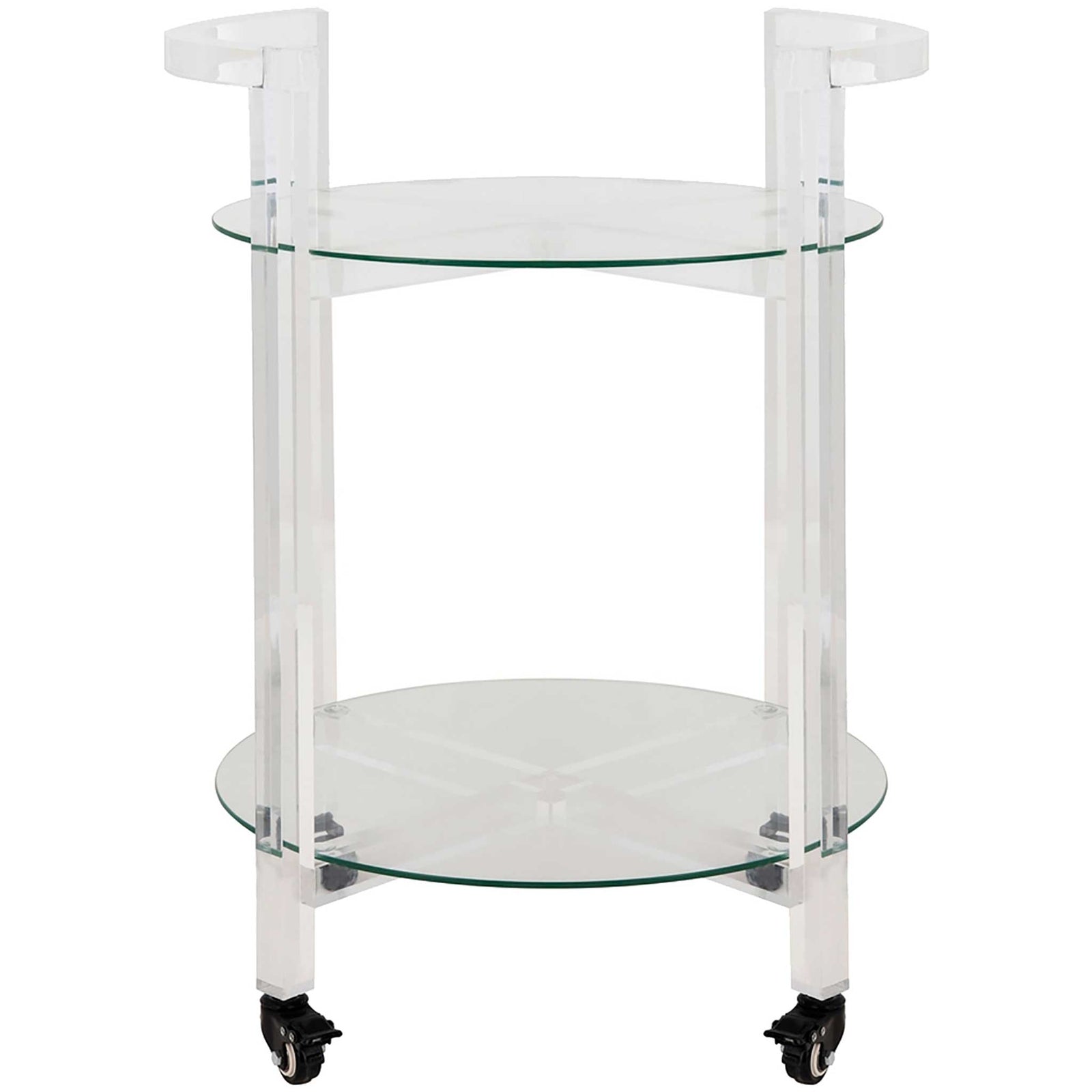 June 2 Tier Acrylic Bar Cart Clear