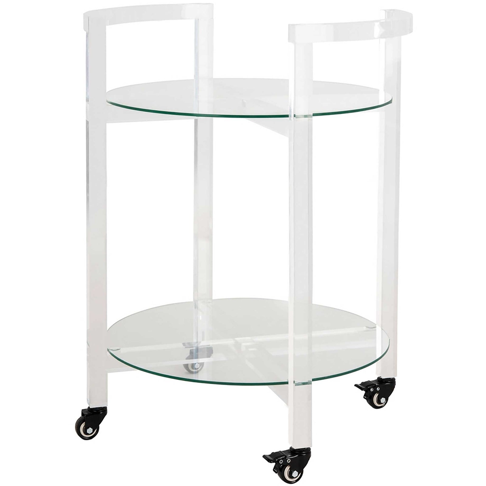 June 2 Tier Acrylic Bar Cart Clear