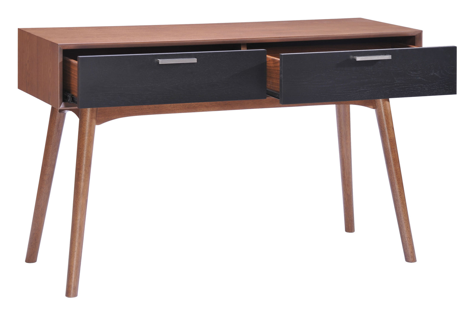 Liberty Bay Console Table Walnut & Black