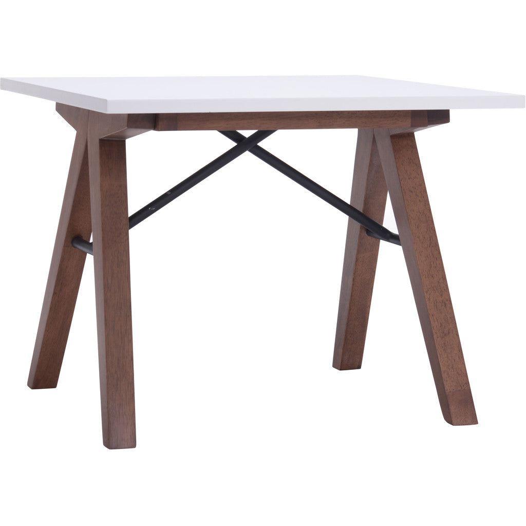 Spirit Side Table Walnut & White