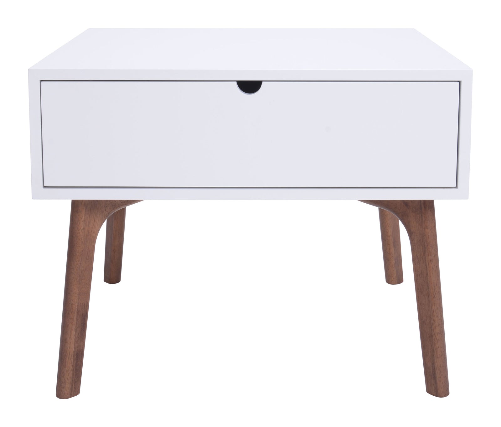 Proto Side Table Walnut & White