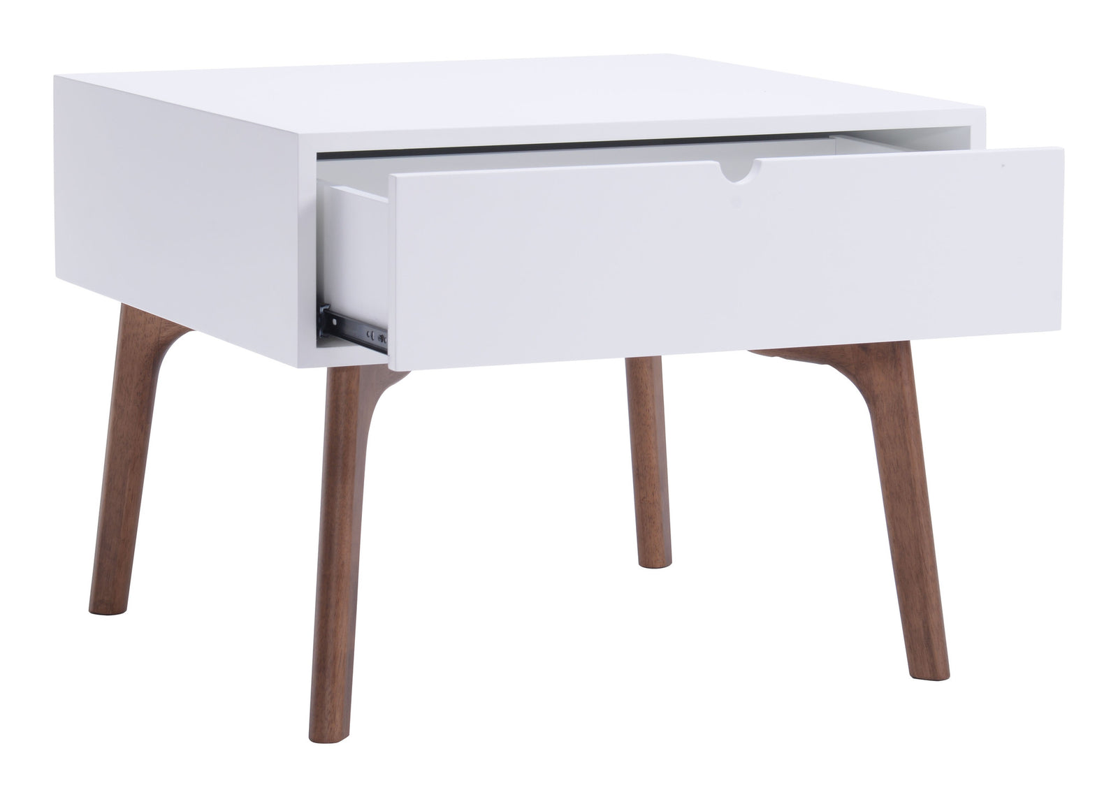 Proto Side Table Walnut & White