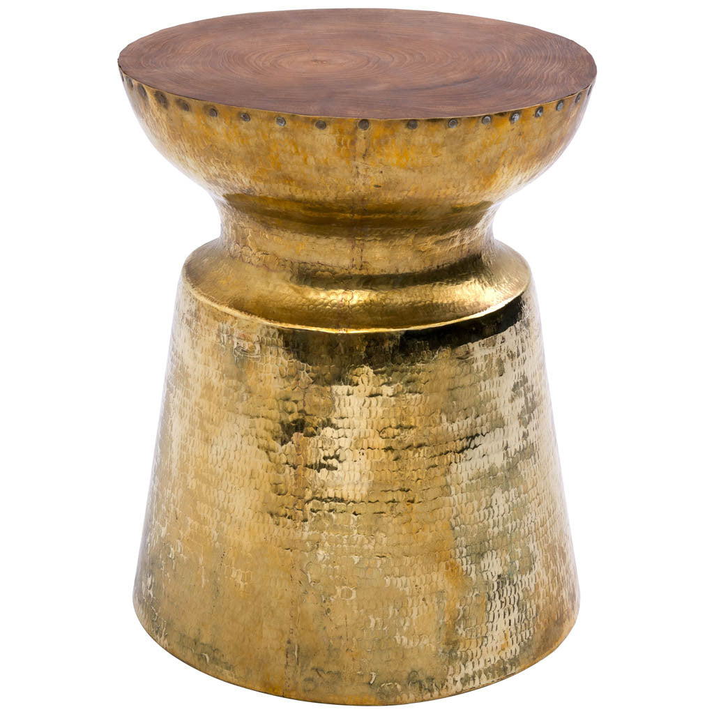 Targon Stool Table Brass