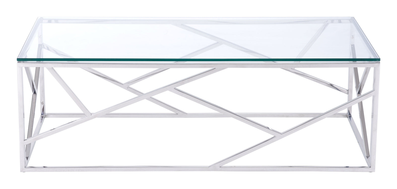 Candor Coffee Table Polished Stainless Steel