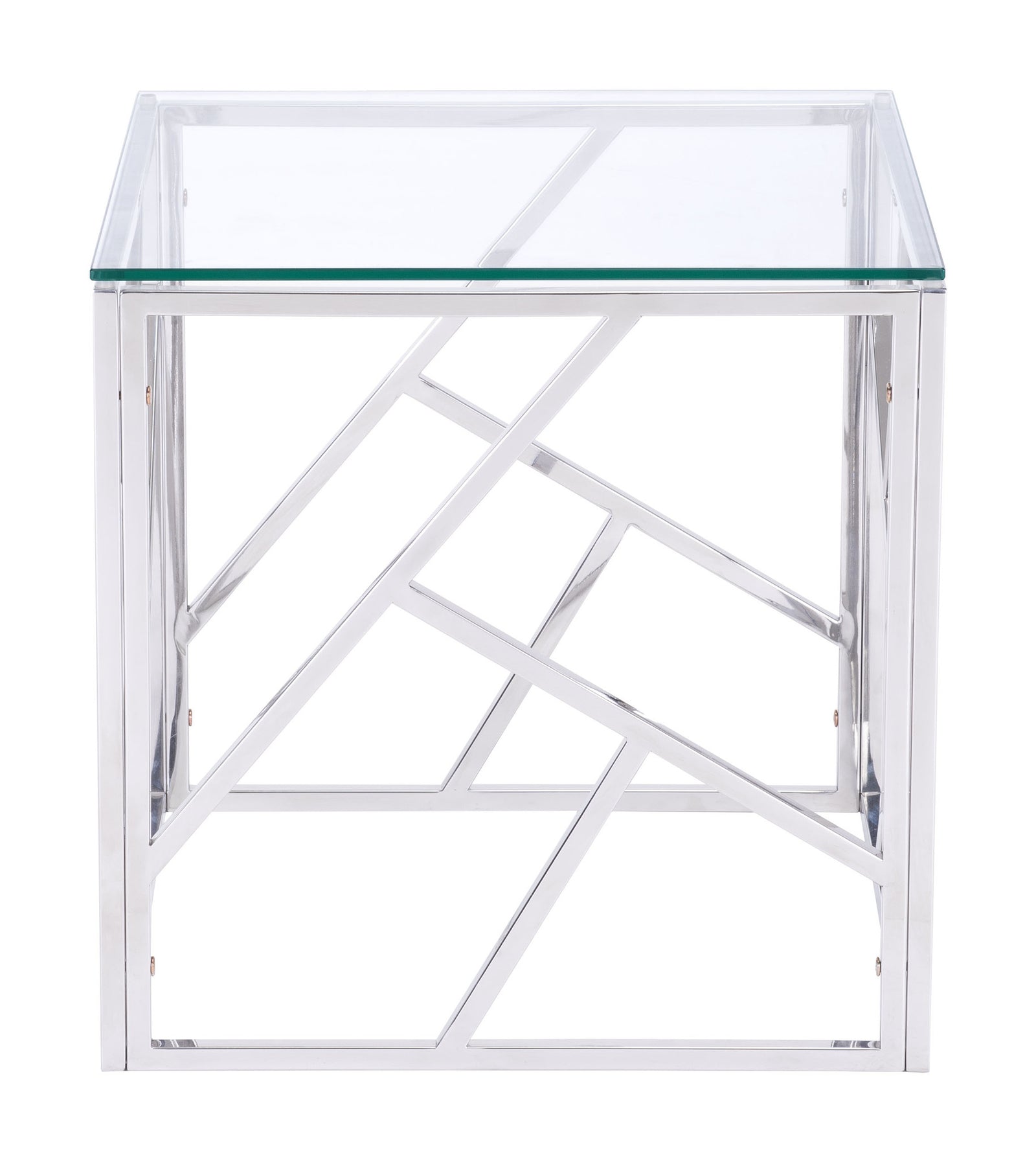 Candor Side Table Polished Stainless Steel