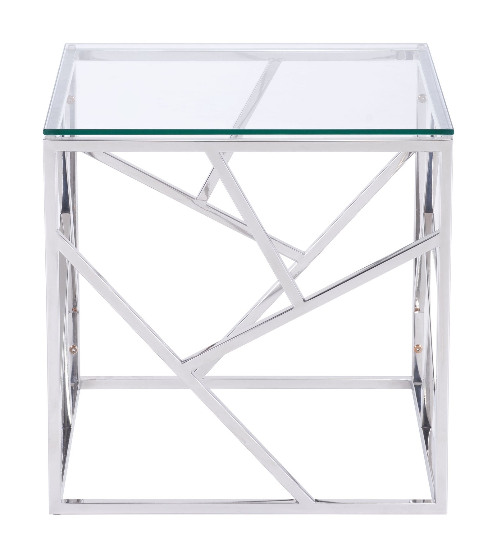 Candor Side Table Polished Stainless Steel