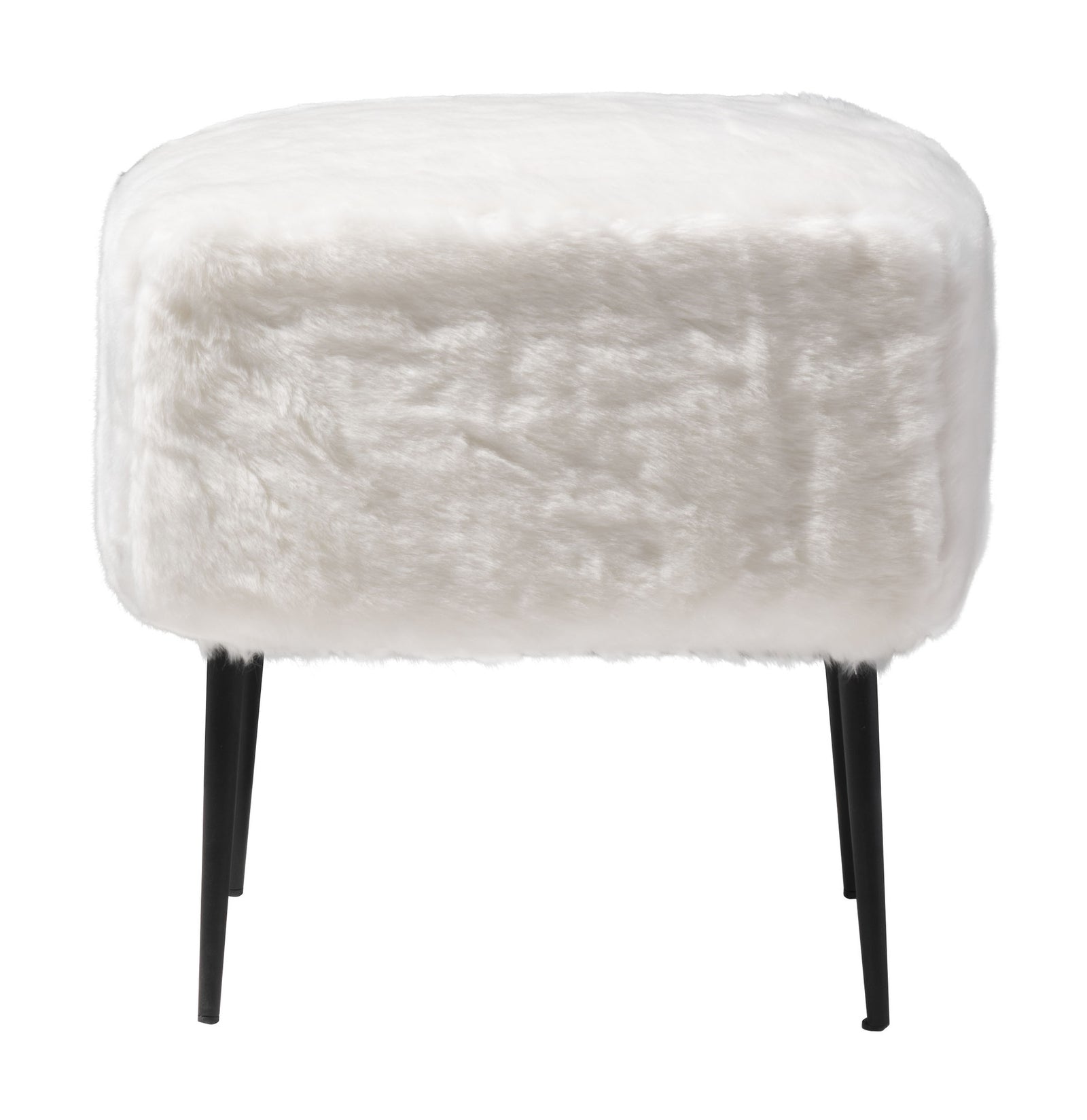 Furry Stool White