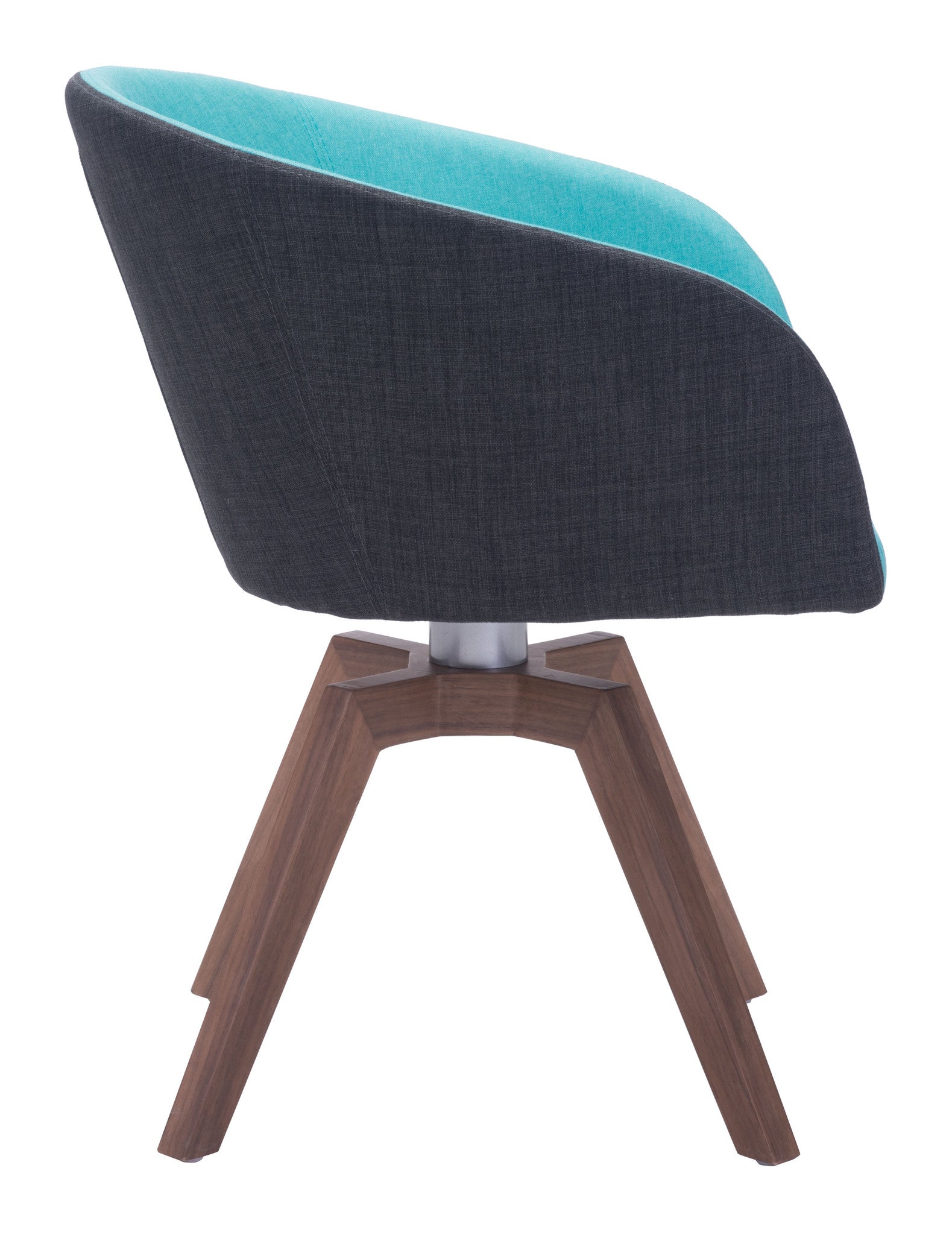 Wisdom Swivel Dining Chair Blue & Gray (Set of 2)