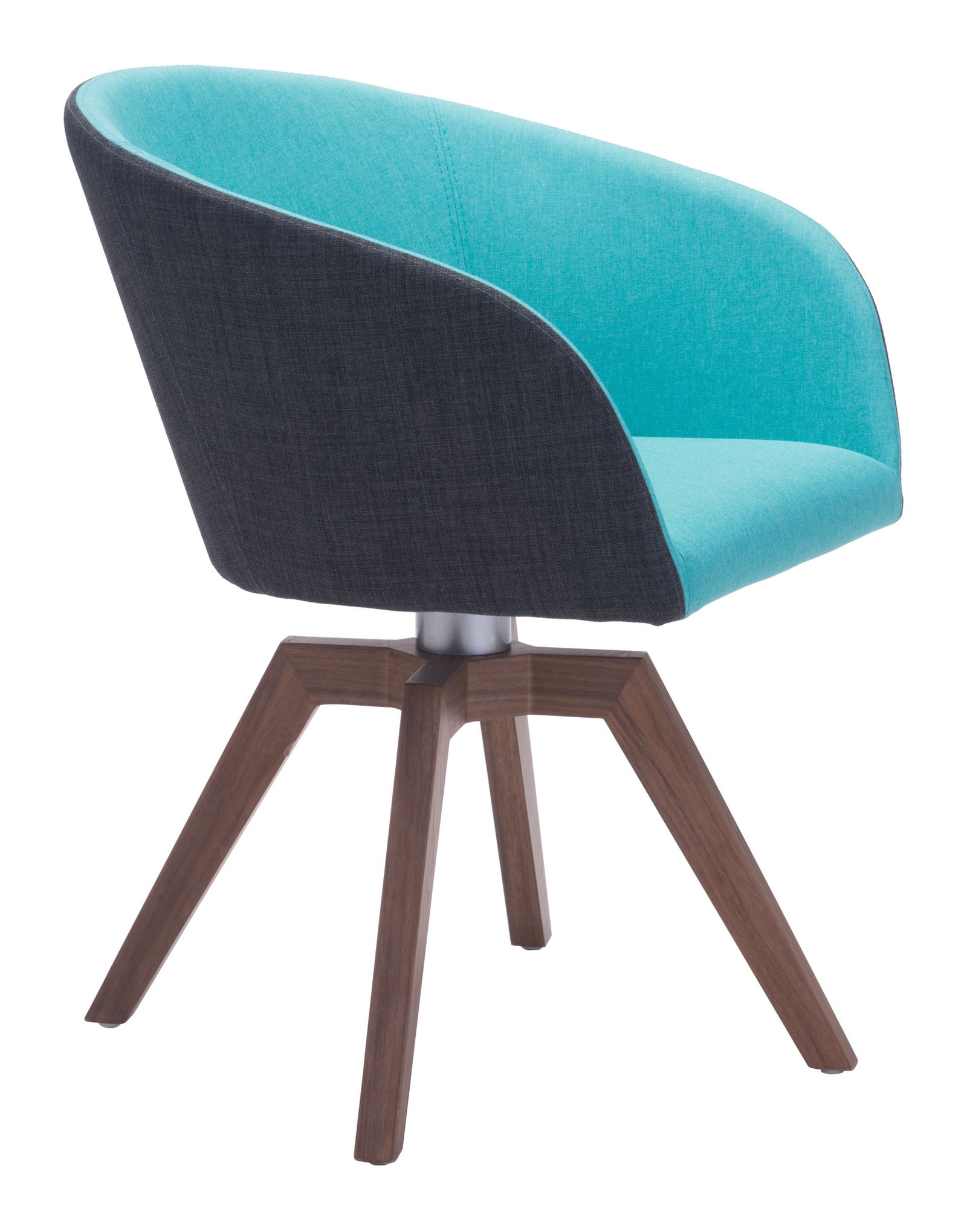 Wisdom Swivel Dining Chair Blue & Gray (Set of 2)