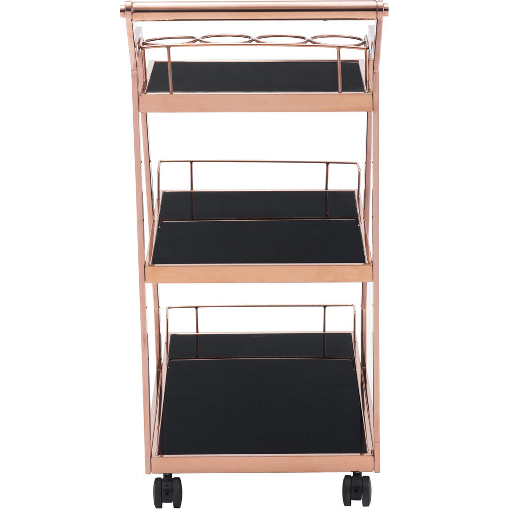 Alacrity Serving Cart Rose Gold