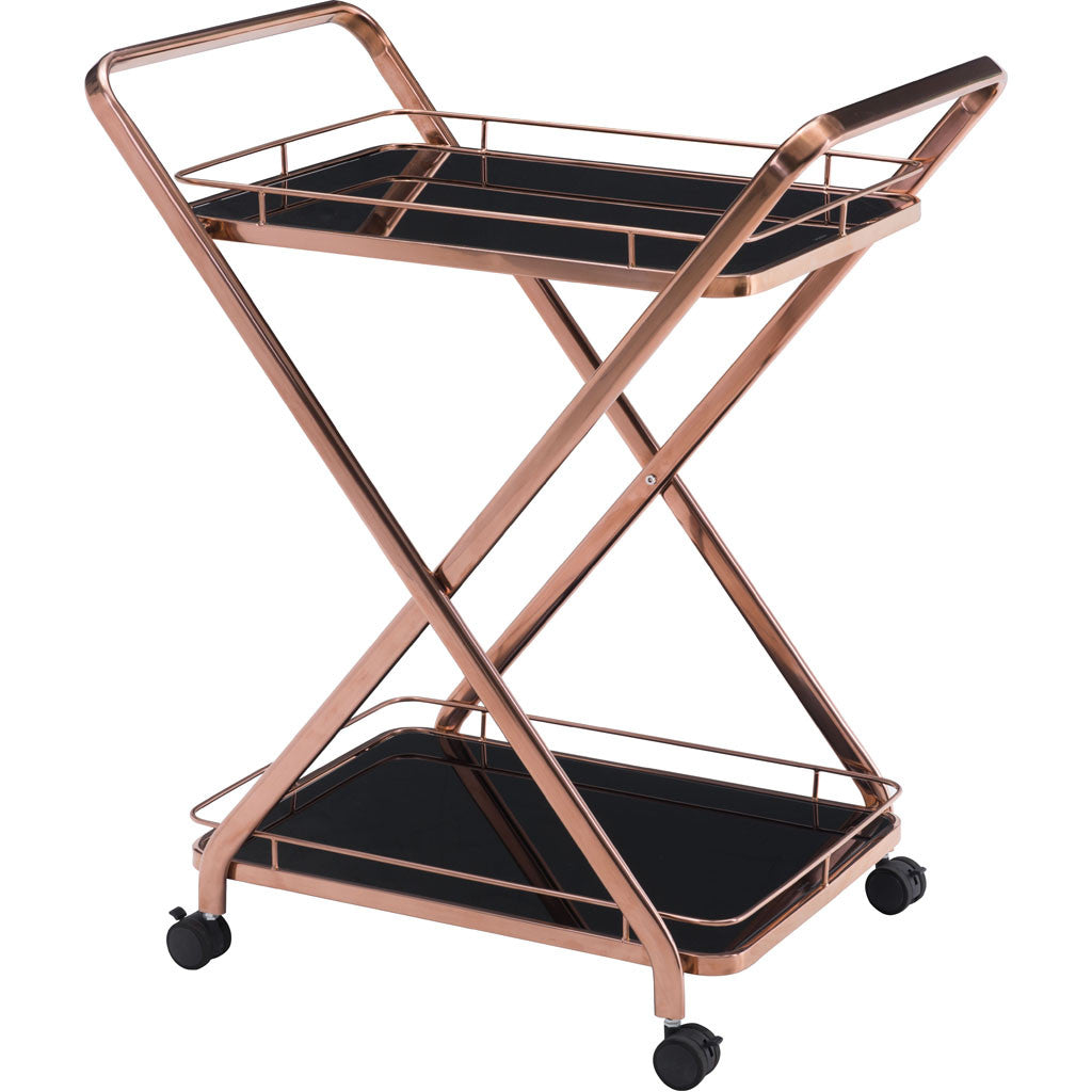 Vercelli Serving Cart Rose Gold