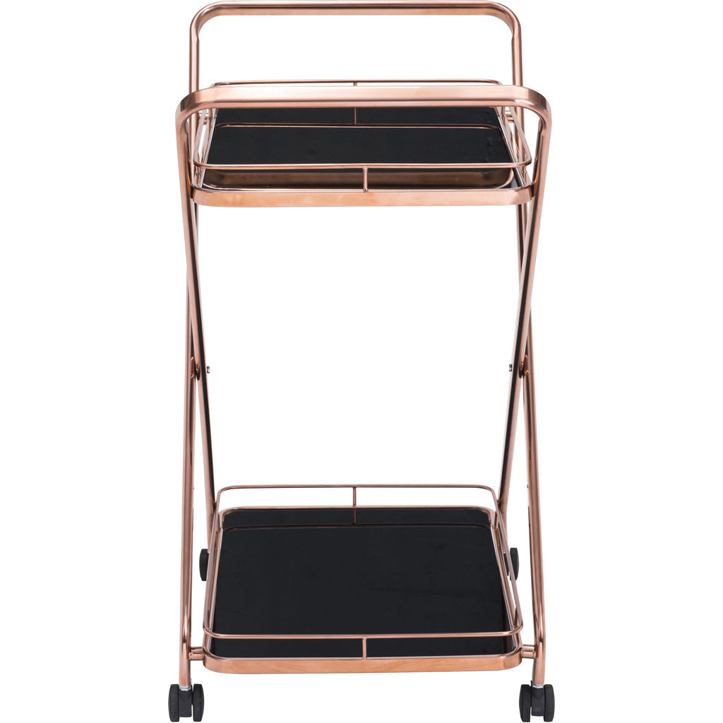Vercelli Serving Cart Rose Gold