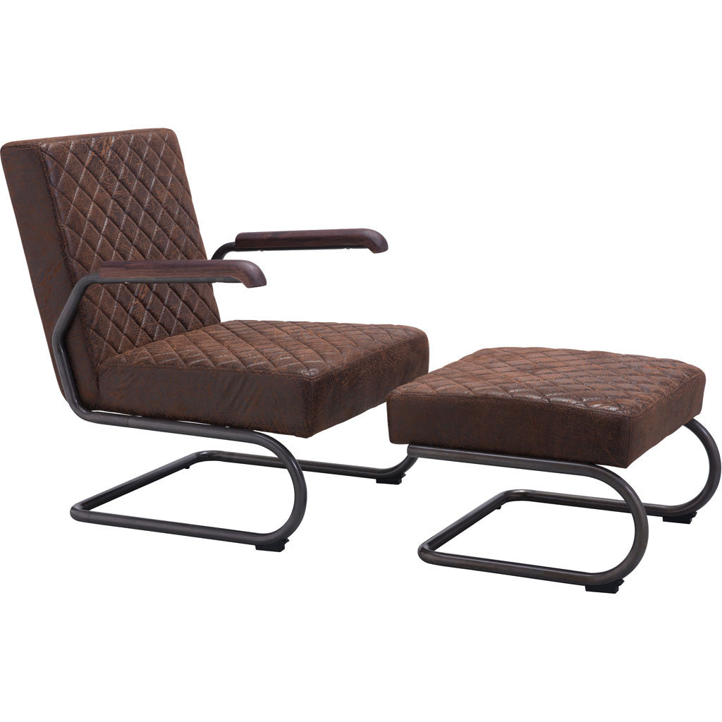 Fermo Lounge Chair Vintage Brown