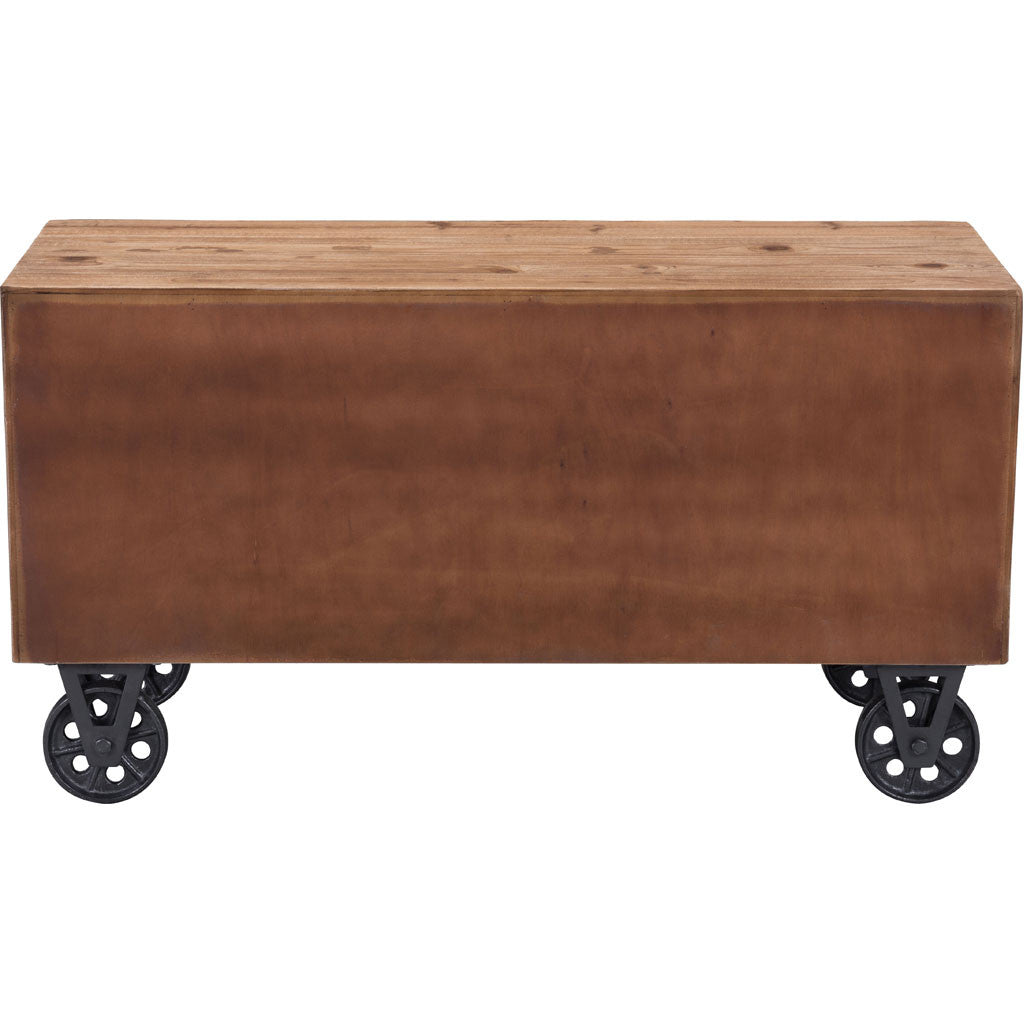 Goran Cabinet Natural Pine & Industrial Gray