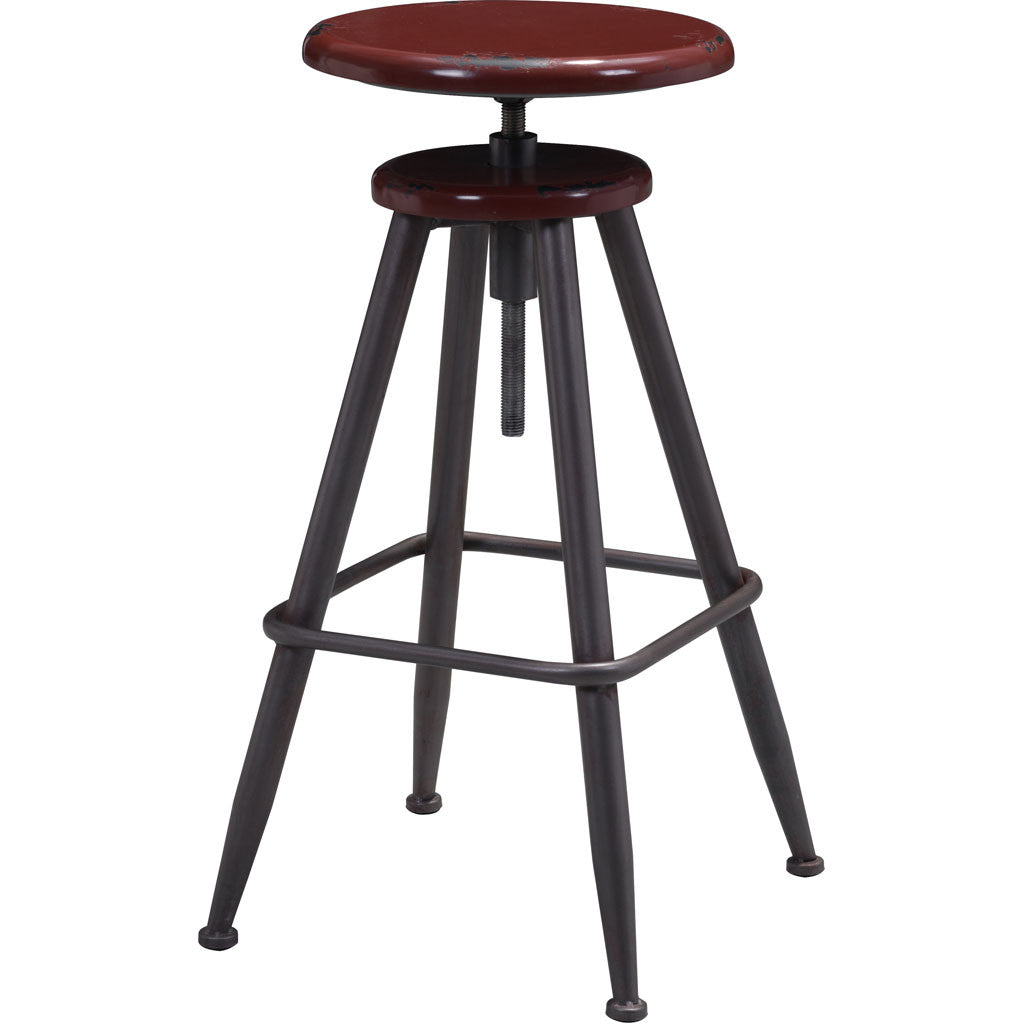 Bologna Barstool Distressed Burgundy