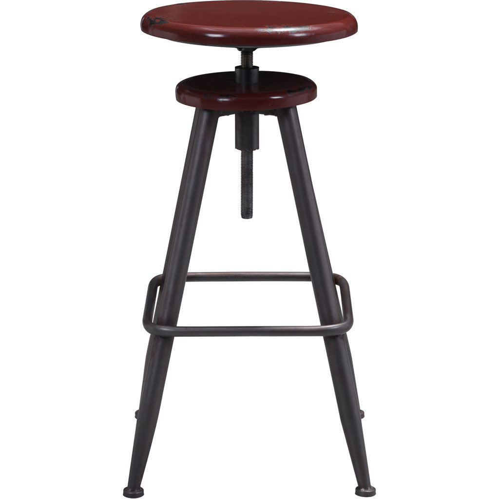 Bologna Barstool Distressed Burgundy