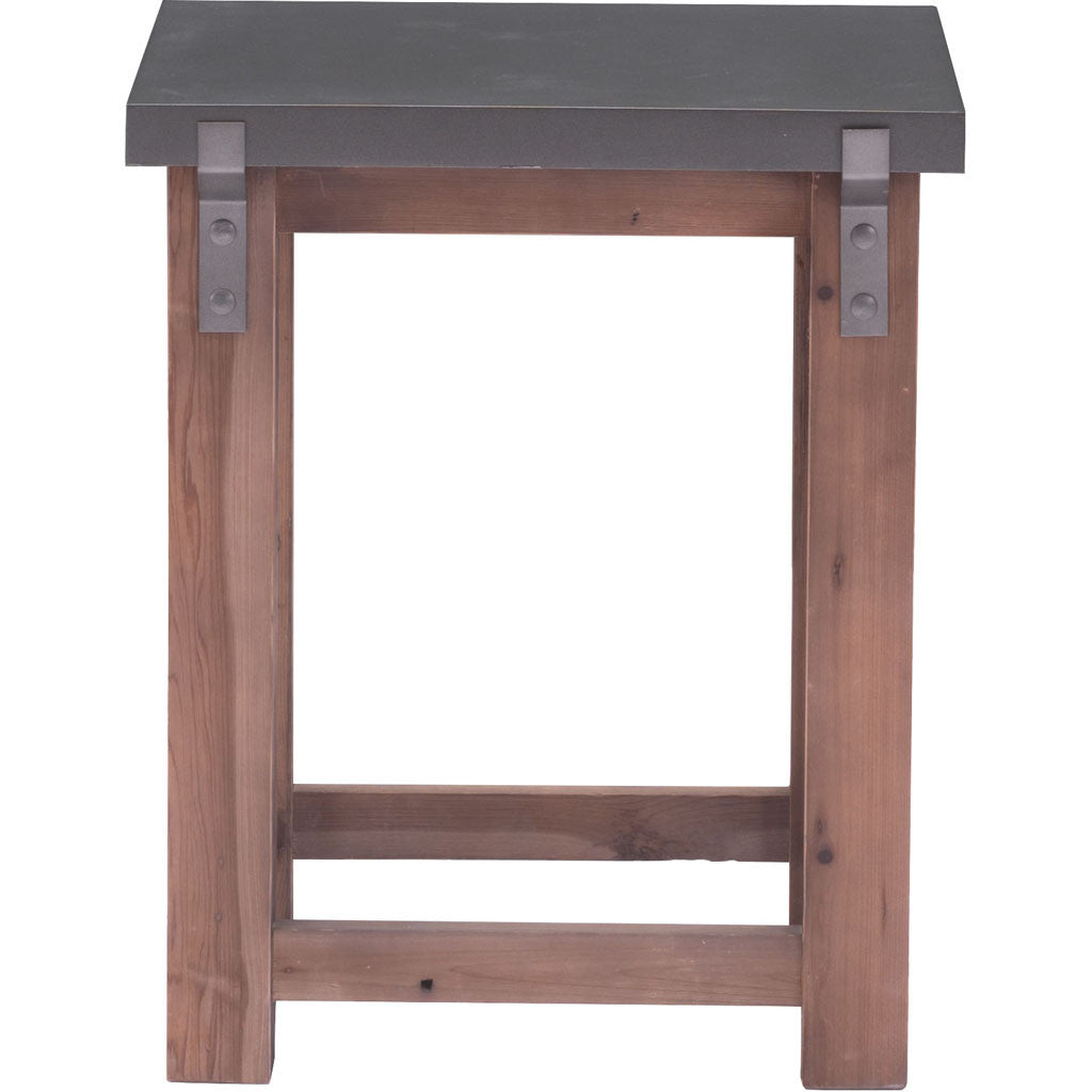 Goran Side Table Gray & Distressed Fir