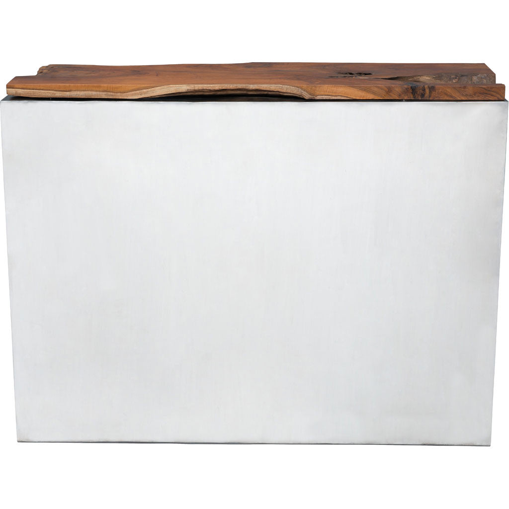 Loren Console Table Natural & Stainless Steel