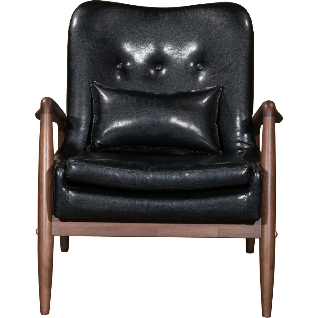 Braden Lounge Chair & Ottoman Black