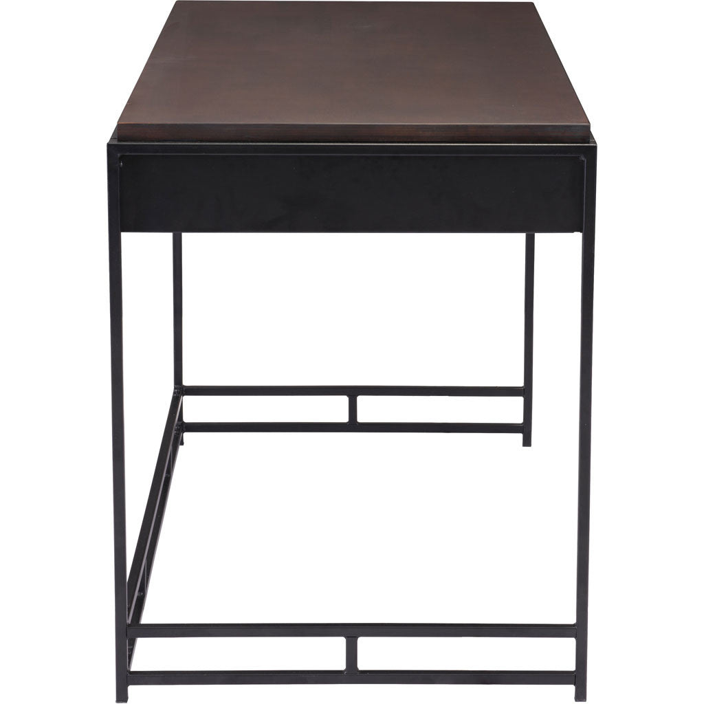Steven Desk Espresso & Metal