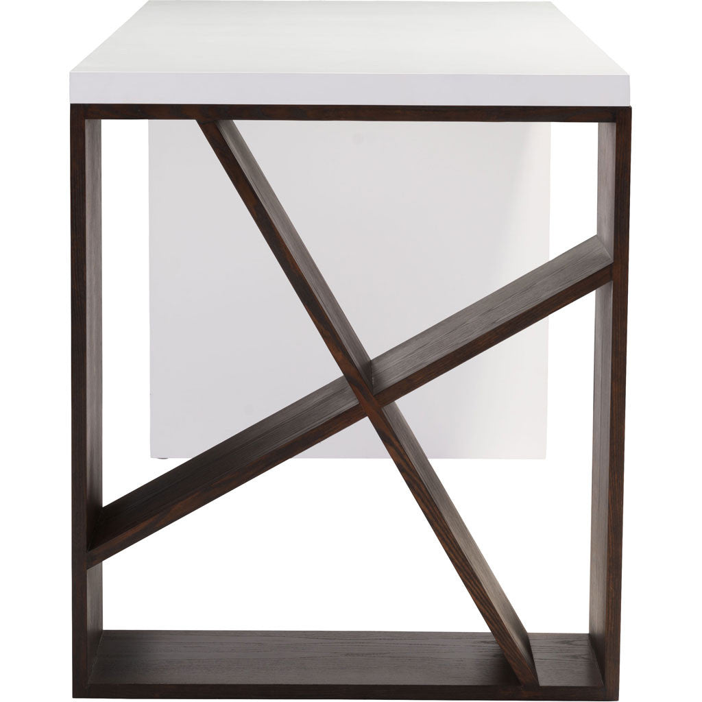 Sorel Desk Espresso & White