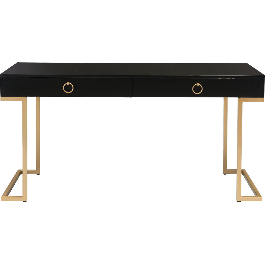 Revery Desk Black & Brass