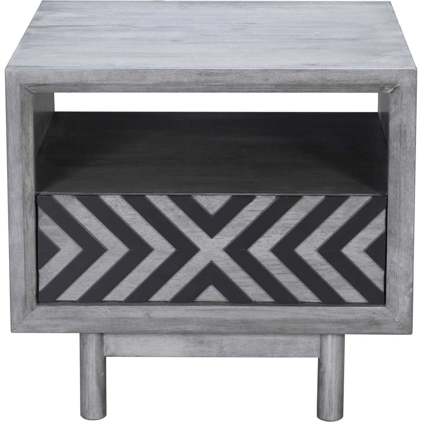 Regents End Table Old Gray