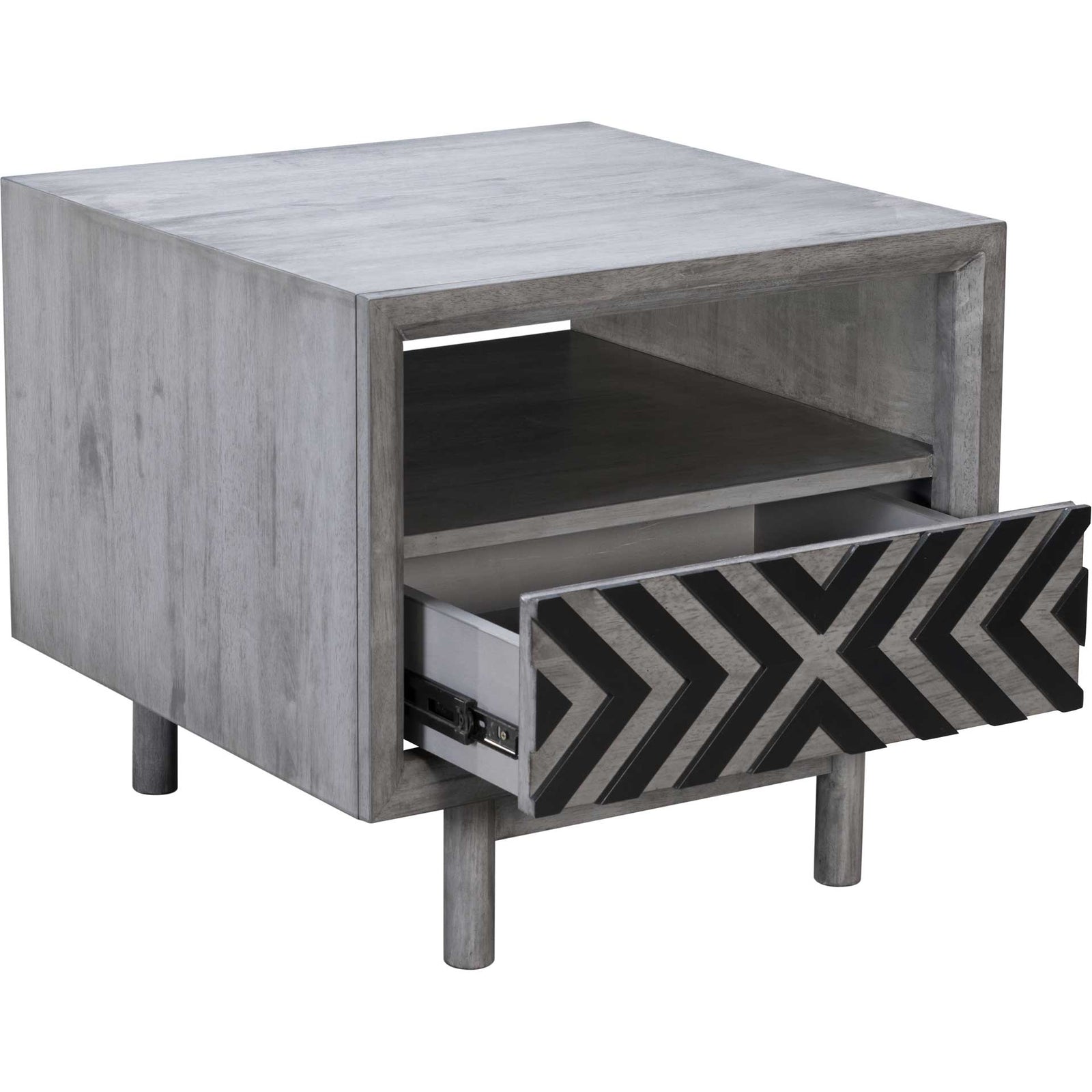 Regents End Table Old Gray