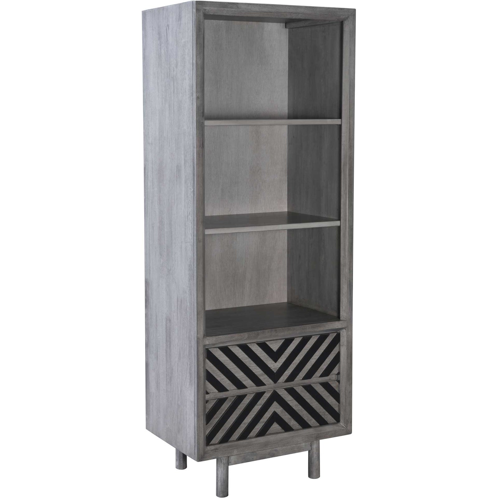 Regents Narrow Tall Shelf Old Gray