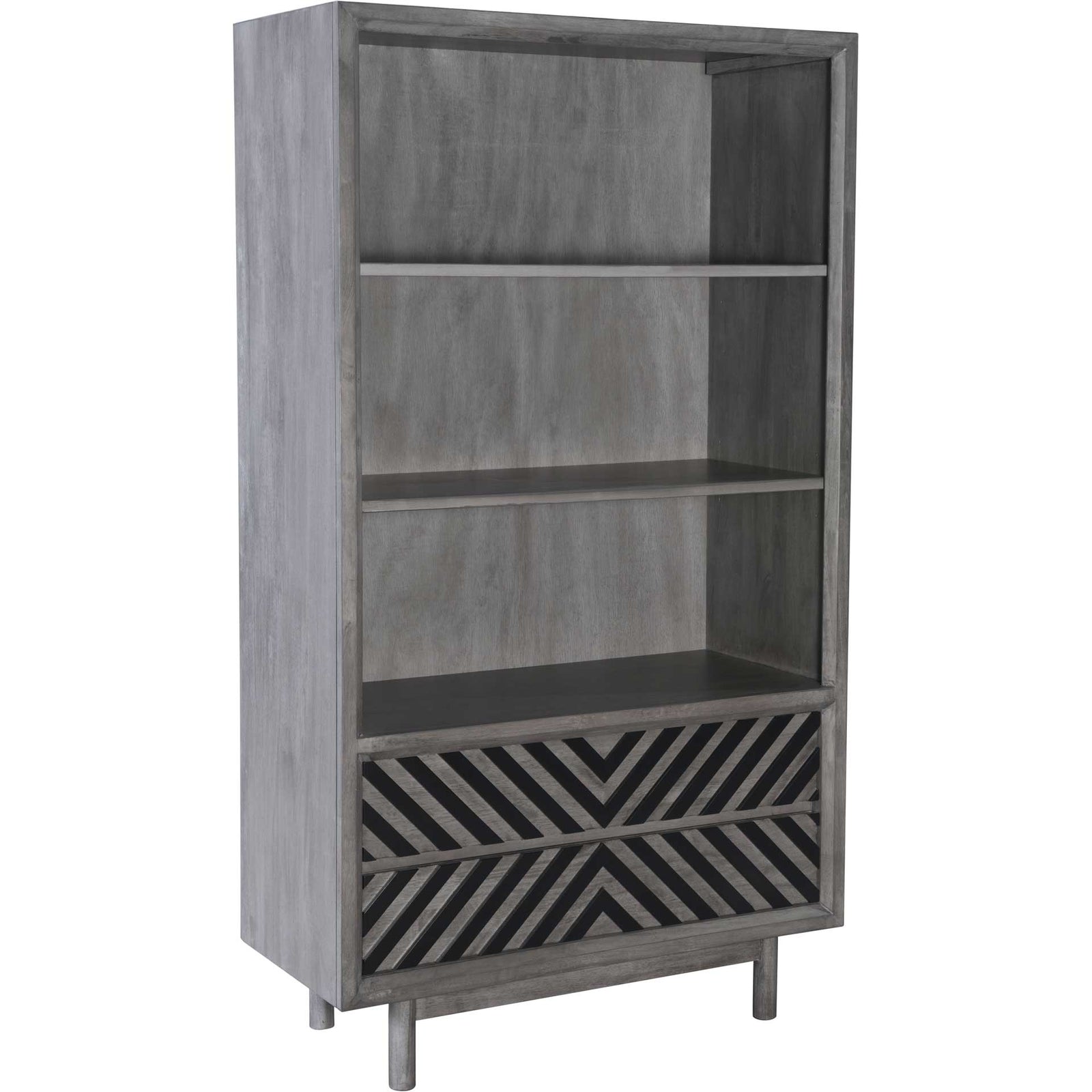 Regents Wide Tall Shelf Old Gray
