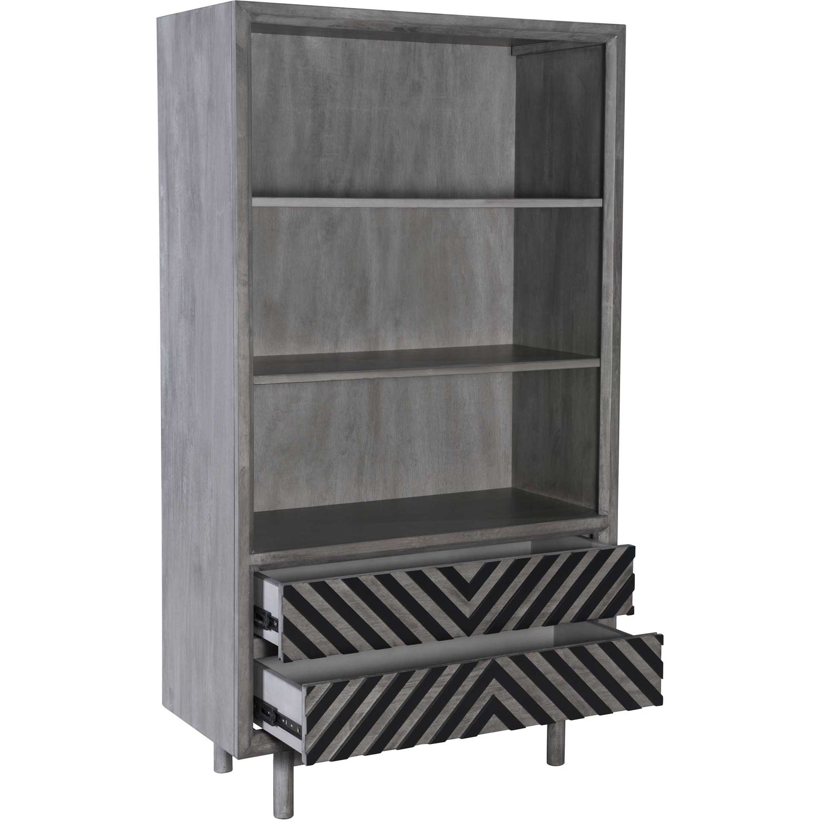 Regents Wide Tall Shelf Old Gray