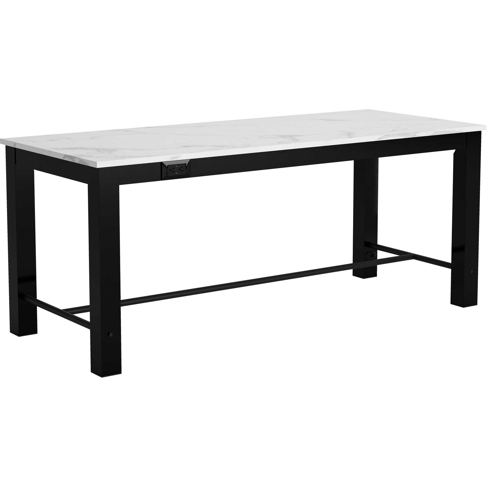 Denver Dining Table Stone/Matte Black