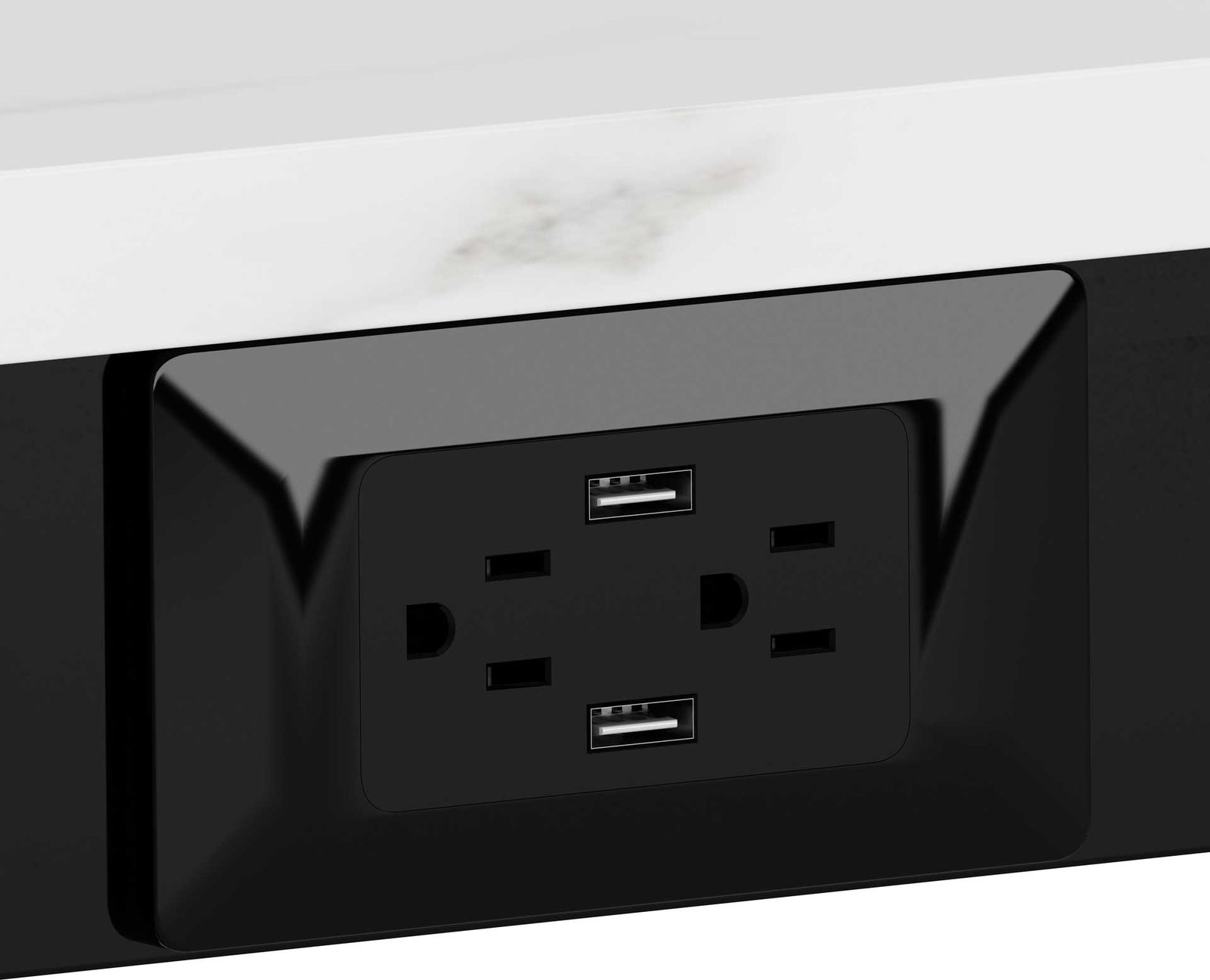 Denver Dining Table Stone/Matte Black