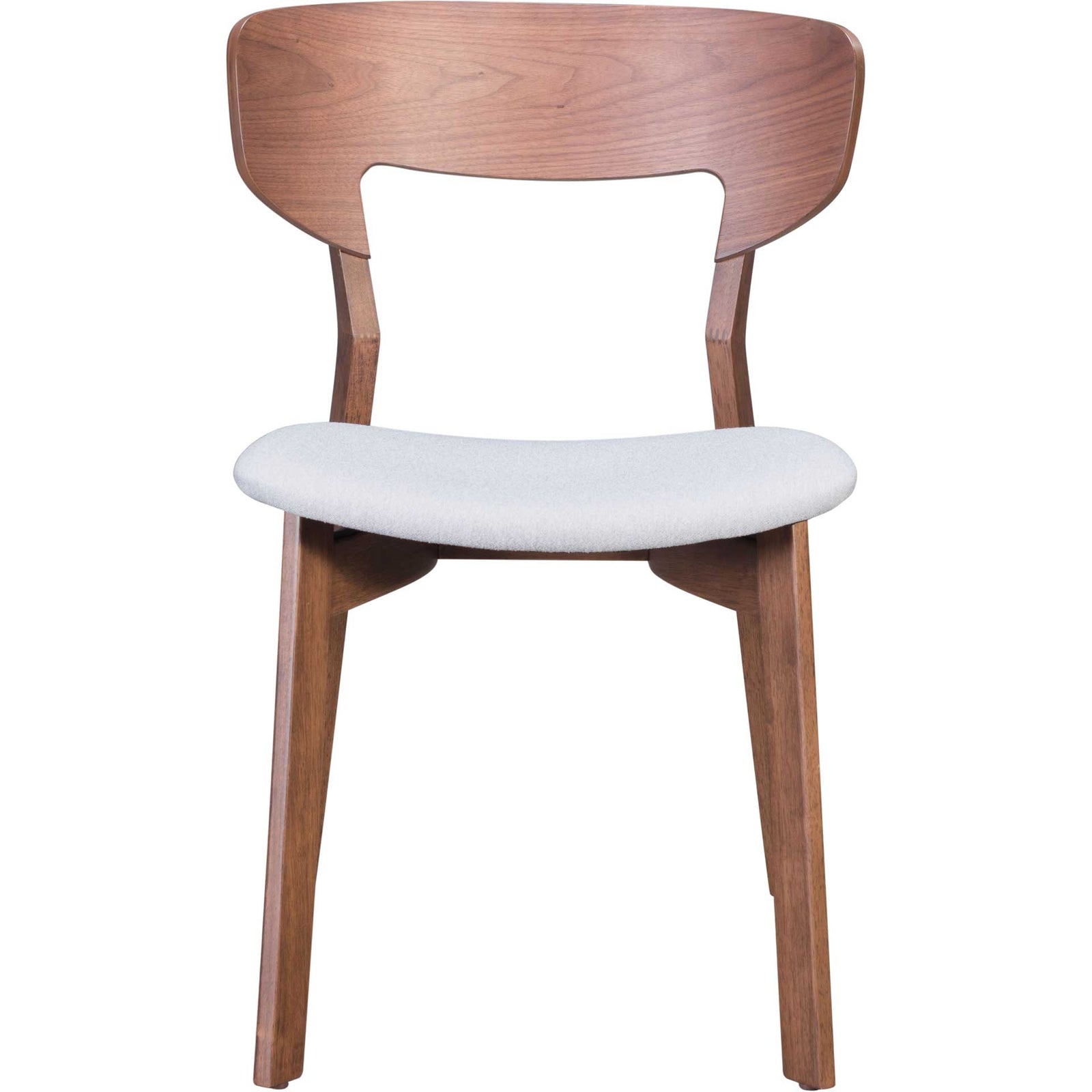 Reid Dining Arm Chair Walnut/Light Gray