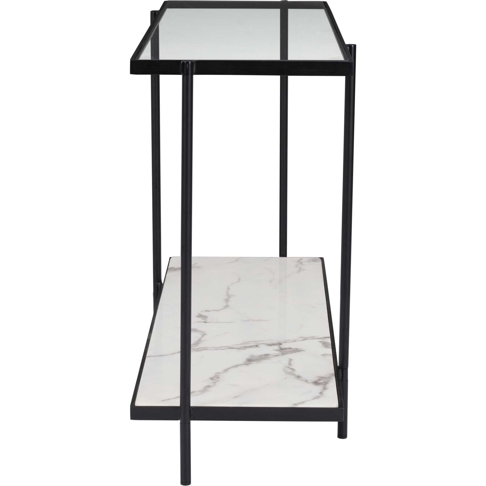 Watts Console Table Matte Black/Stone