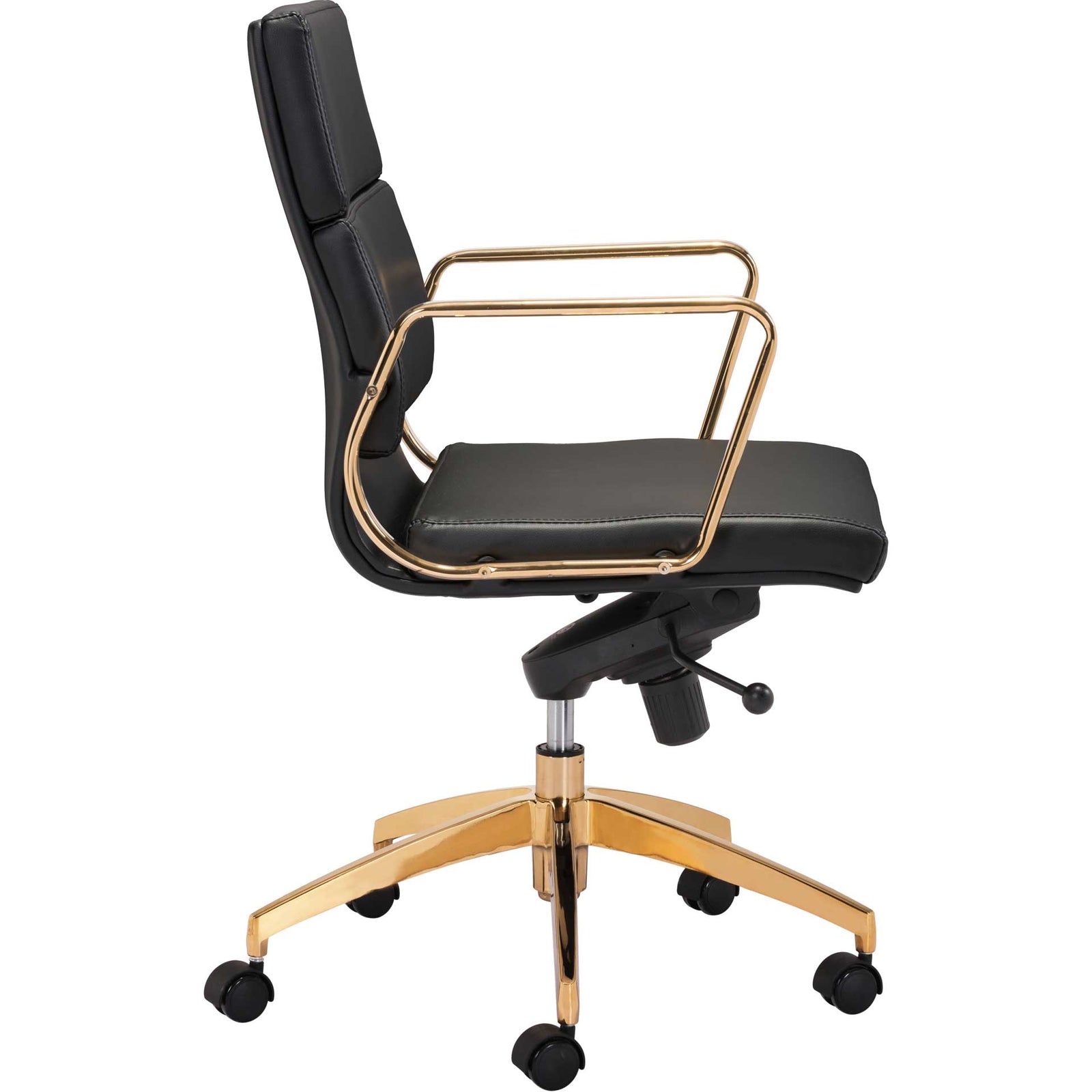 Smart Low Back Office Chair Black/Gold