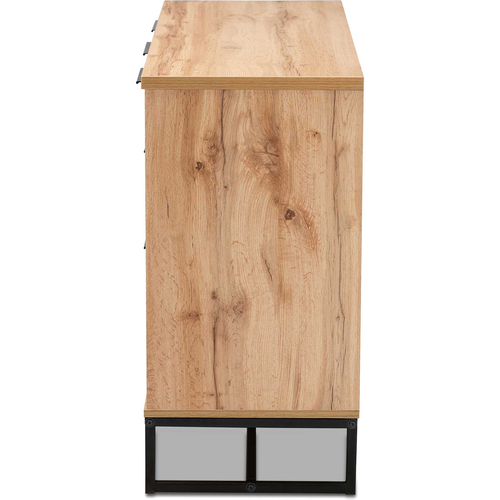 Realyn 3-Drawer Sideboard Oak/Black