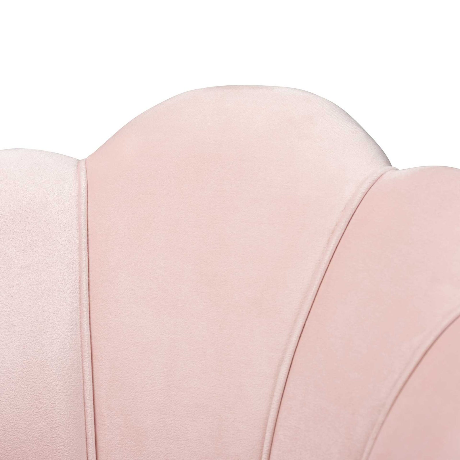 Ciarra Velvet Fabric Upholstered Chair Light Pink/Gold