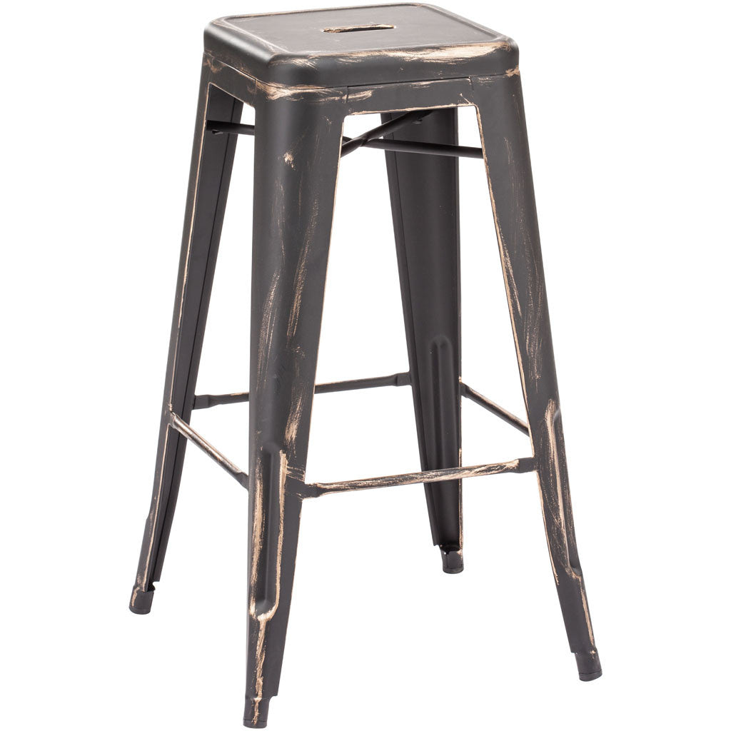 Manchester Bar Chair Antique Black Gold (Set of 2)