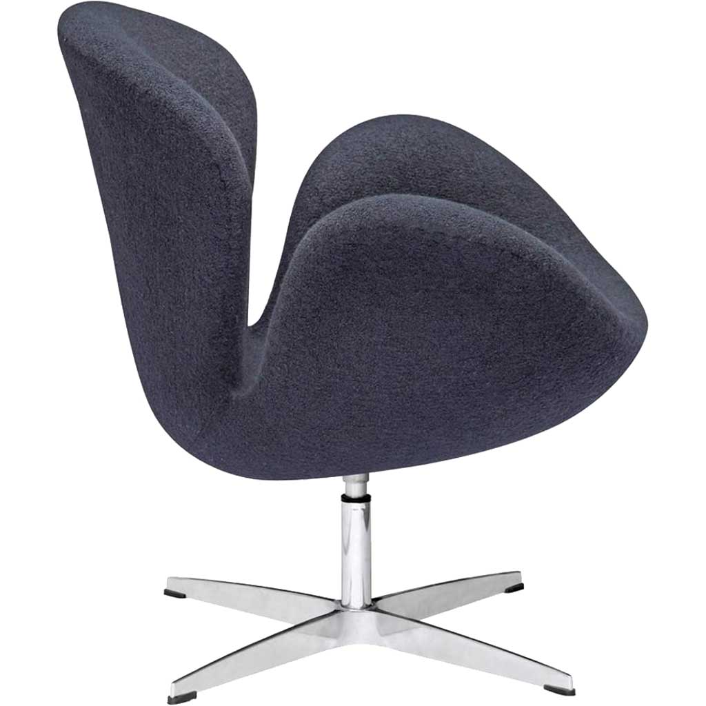 Swan Chair Fabric Black