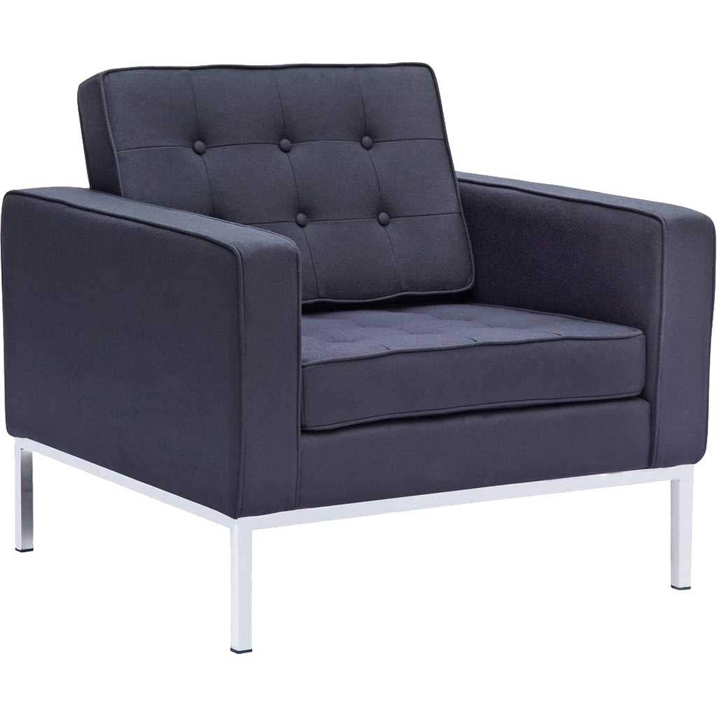 Belmont Arm Chair in Wool Black