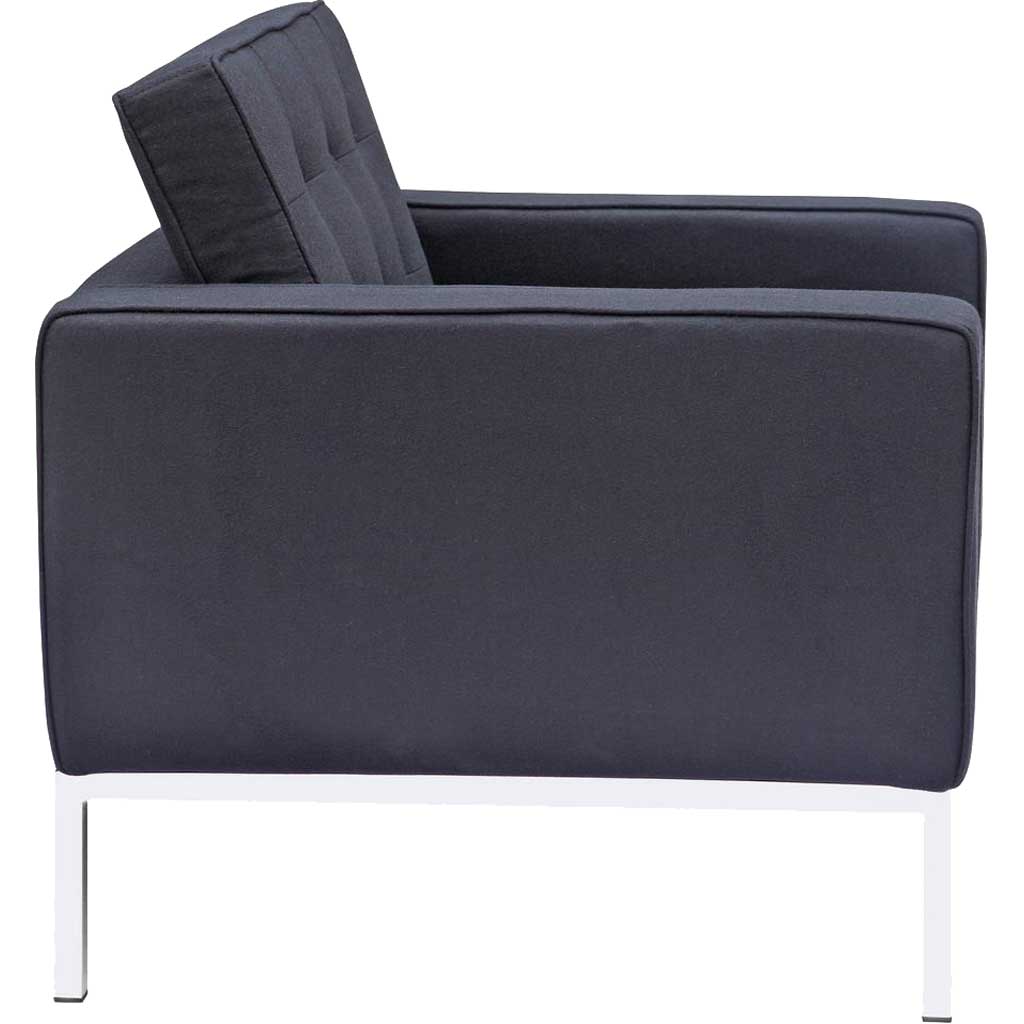 Belmont Arm Chair in Wool Black