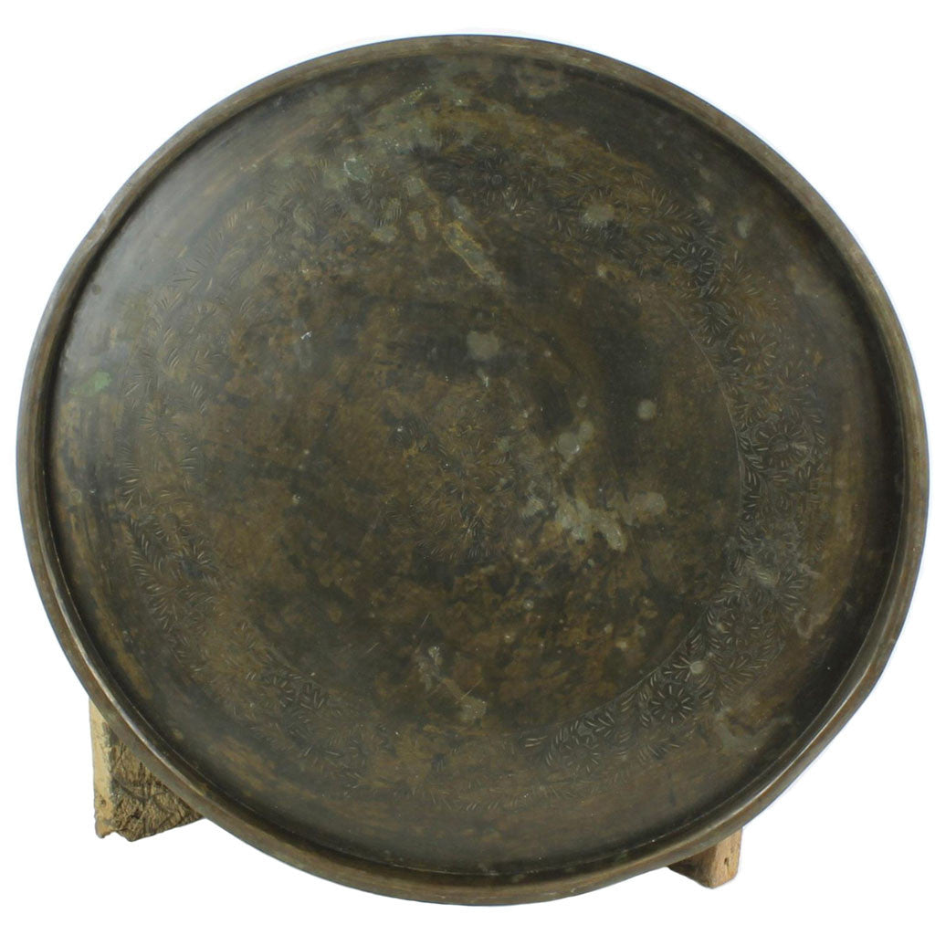 Porter Wood Table With Brass Tray