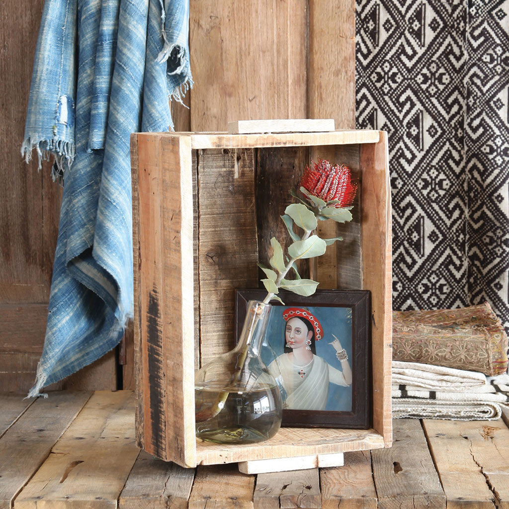 Market Salvaged Wood Crate Natural