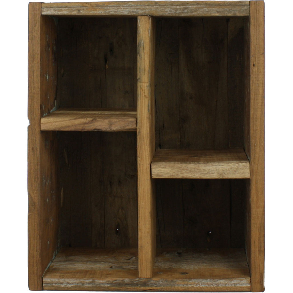 Market Salvaged Divider Wood Crate Natural