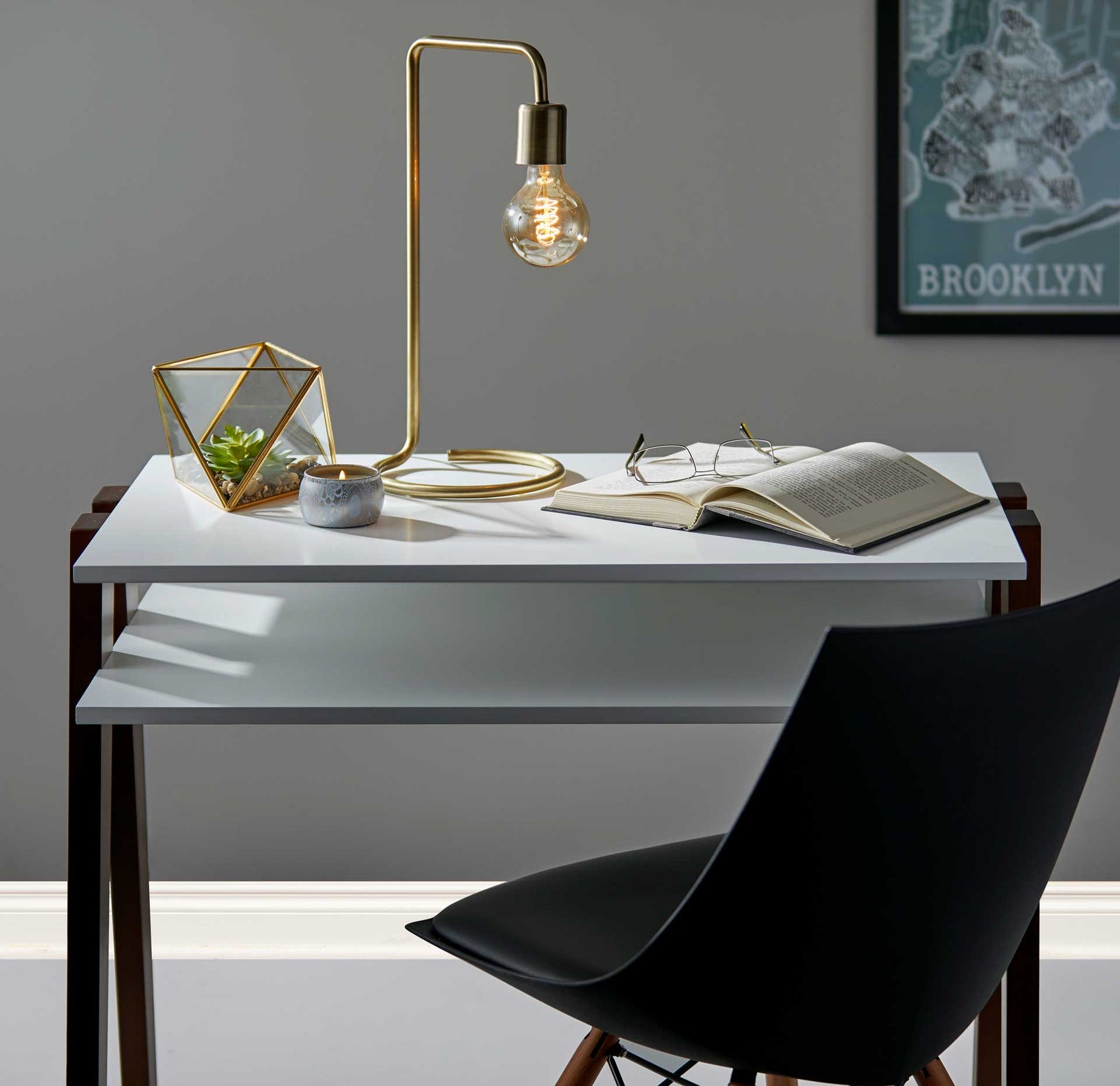 Montgeron Desk Lamp Antique Brass