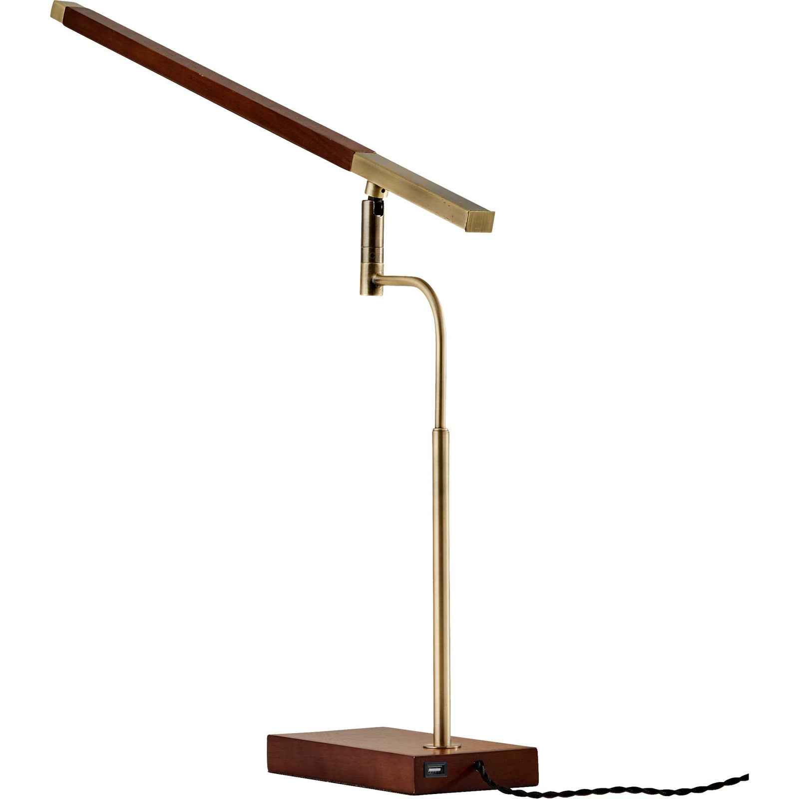 Bagneux LED Desk Lamp Walnut/Brass