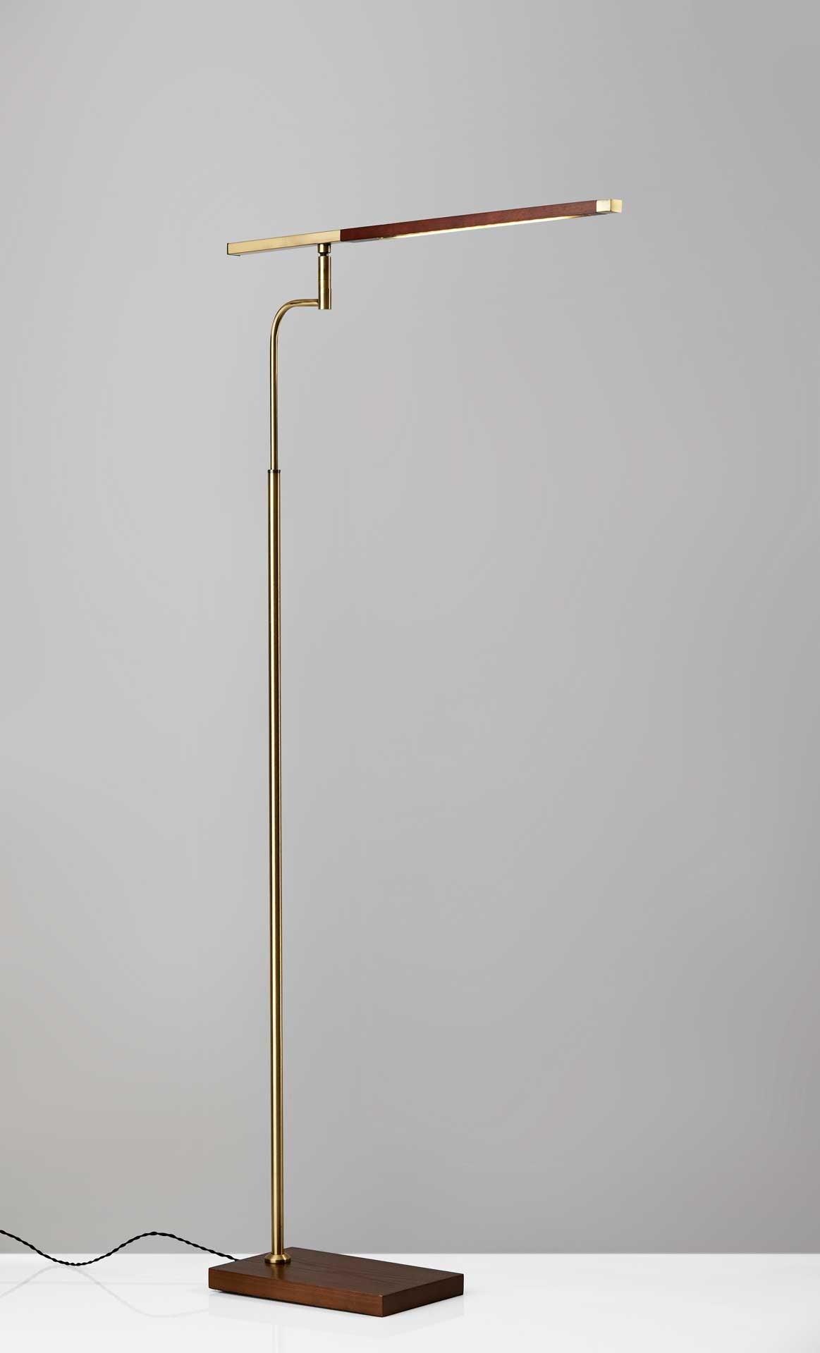 Bagneux LED Floor Lamp Walnut/Brass