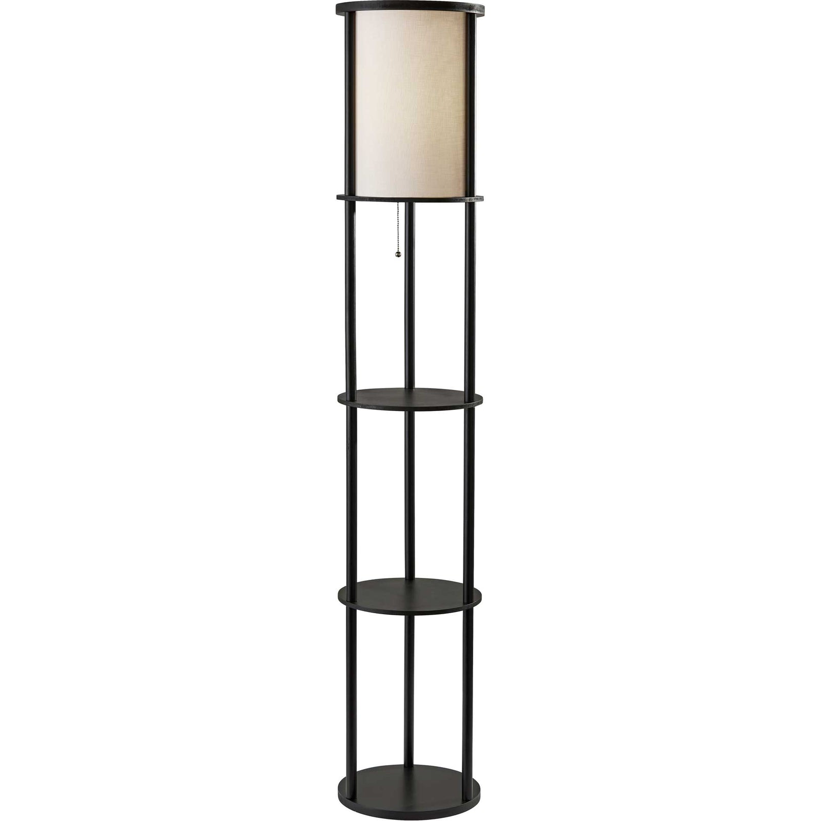 Stavanger Shelf Floor Lamp Black